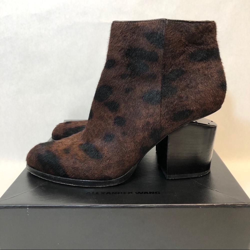 Alexander Wang - Gabi Leopard Print Fur Boots 40 - Picture 4 of 10